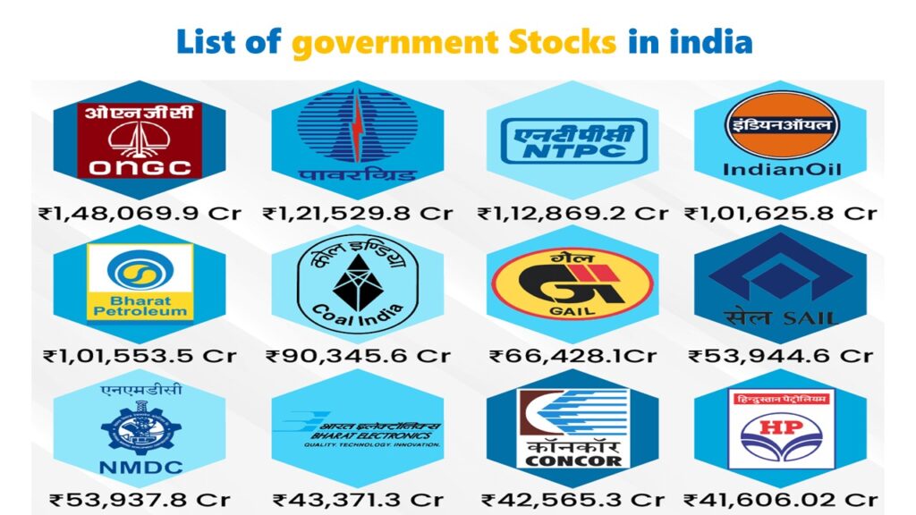 List of government Stocks in india
