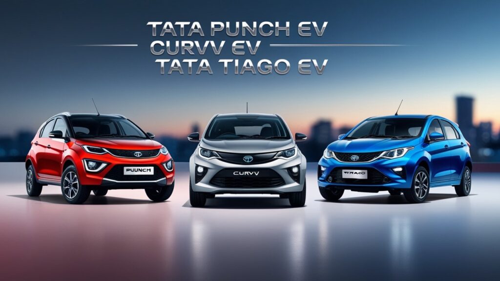 TATA Punch ev vs curvv ev vs tata tiago ev 2024 comparision