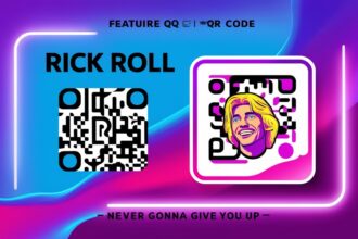 The Never Gonna Give You Up QR code patch