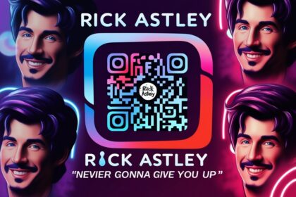 rick roll QR code patch